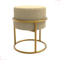 Puff Banquinho Decorativo Sala Escritório Quarto Redondo