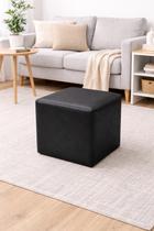 Puff Banquinho Quadrado Decorativo material sintético Reforçado Puff Banquinho Quadrado Decorativo material sintético Reforçado