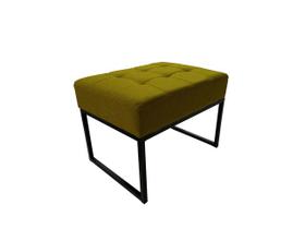 Puff Base Aluminio Tommy Sued Terracota - Kimi Design