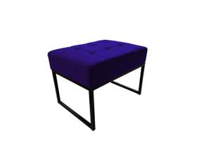 Puff Base Aluminio Tommy Sued Verde Musgo - Kimi Design