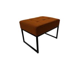 Puff Base Aluminio Tommy Sued Vermelho - Kimi Design