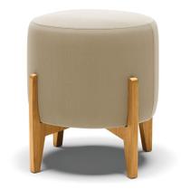 Puff Base Madeira Castanho Cor Marrom Rato