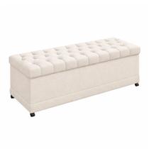 Puff Baú 140cm Hermione Boucle Off White - Sallar Home Puff Baú 140cm Hermione Boucle Off White - Sallar Home