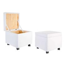 Puff Bau 40cm X 40cm X 40cm material sintético com Rodizios Puff Bau 40cm X 40cm X 40cm material sintético com Rodizios