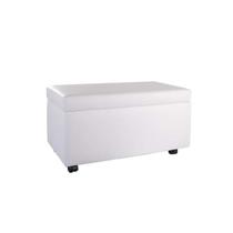 Puff Bau 70cm X 40cm material sintético com Rodizios Branco Puff Bau 70cm X 40cm material sintético com Rodizios Branco