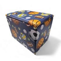 Puff Baú Banqueta Retangular Organizar E Decorar 55Cm Bolas