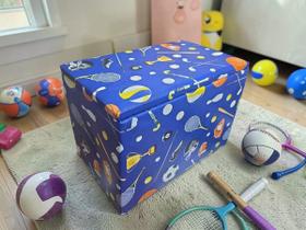 Puff Baú Banqueta Retangular Organizar e Decorar 55cm