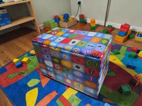 Puff Baú Banqueta Retangular Organizar e Decorar 55cm