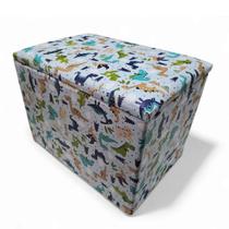Puff Baú Banqueta Retangular Organizar E Decorar 55Cm Dinos