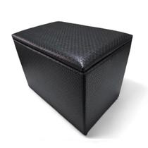 Puff Baú Banqueta Retangular Organizar E Decorar 55Cm Preto