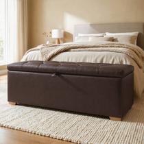 Puff Baú Cama 193cm Paris com Assento Confortável Puff Baú Cama 193cm Paris com Assento Confortável