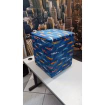 Puff Baú Decorativo Porta Objetos- Carros