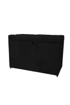 Puff baú estofado retangular - 68 cm - preto em veludo - 100% mdf Puff baú estofado retangular - 68 cm - preto em veludo - 100% mdf