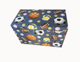 Puff baú infantil 68 cm - bola -material sintético- 100% mdf Puff baú infantil 68 cm - bola -material sintético- 100% mdf