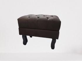 Puff Baú Luís XV SRJ Suede Cor Marrom
