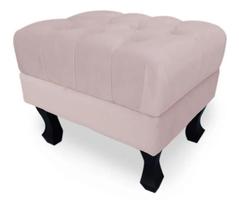 Puff Baú Luís XV SRJ Suede Cor Rosa
