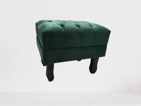 Puff Baú Luís XV SRJ Suede Cor Verde