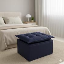 Puff Baú Opala Decorativo Organizador Quarto e Sala