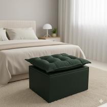 Puff Baú Opala Decorativo Organizador Quarto e Sala