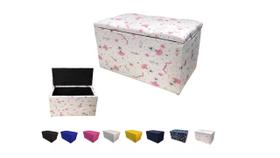 Puff Bau Organizador E Decorativo 58x36x43 Ideal para Guardar Brinquedos de Crianças