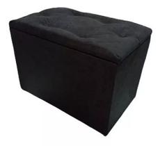 Puff Bau Organizador Porta Objetos Decorativo Suede