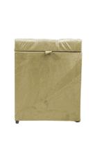 Puff baú quadrado 1 lugar 36x36 cm bege claro material sintético Puff baú quadrado 1 lugar 36x36 cm bege claro material sintético