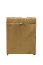 Puff baú quadrado 1 lugar 36x36 cm bege escuro