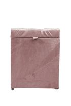 Puff baú quadrado 1 lugar 36x36 cm rose claro Puff baú quadrado 1 lugar 36x36 cm rose claro