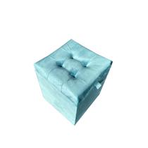 Puff baú quadrado - 1 lugar - 36x36cm - azul claro