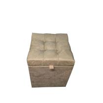 Puff baú quadrado - 1 lugar - 36x36cm - bege escuro Puff baú quadrado - 1 lugar - 36x36cm - bege escuro