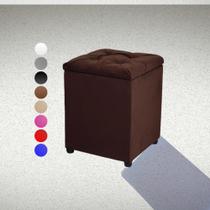 Puff Baú Quadrado Apoiador Fácil de Limpar Porta Objetos