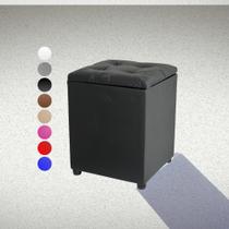 Puff Baú Quadrado Conforto No Quarto Sala Cozinha Serviço