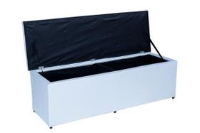 Puff Báu Recamier P/ Beira De Cama Box De Casal 1,40cm Branco Corvin