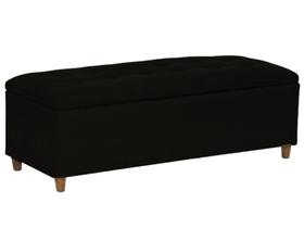 Puff Baú Recamier Preto 1,22m