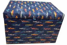 Puff baú retangular 68 cm - carrinho - 100% mdf -material sintético Puff baú retangular 68 cm - carrinho - 100% mdf -material sintético