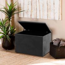 Puff Baú Retangular Guarda Volume Escritório Quarto Sala