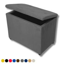 Puff baú retangular organizador e decorativo porta objetos
