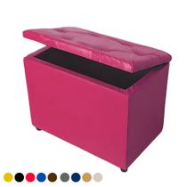 Puff baú retangular organizador e decorativo porta objetos/sapateira