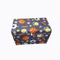 Puff baú retangular para sala, quarto c/ pistão á gás - bola