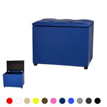 Puff Baú Retangular Pufe Conforto Apoio Guarda Objetos brinquedos