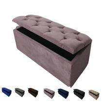 Puff Baú solteiro pé de cama suede decorativo organizador para quarto e sala - Mercadão dos Puffs