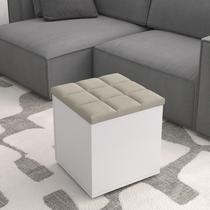 Puff Baú Suede Organizador Decorativo Para Sala Quarto Escritório Pek Móveis