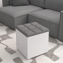 Puff Baú Suede Organizador Decorativo Para Sala Quarto Escritório Pek Móveis
