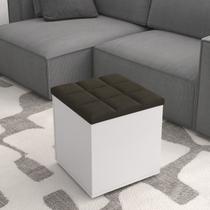 Puff Baú Suede Organizador Decorativo Para Sala Quarto Escritório Pek Móveis