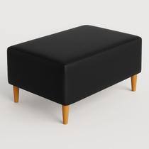 Puff Bela Manu Decor Madri Pés Palito material sintético Preto Puff Bela Manu Decor Madri Pés Palito material sintético Preto