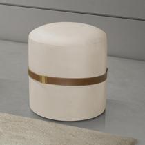 Puff Berlim Decorativo Redondo Com Cinta