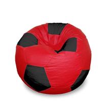 Puff Bola Super em material sintético Vermelho & Preto