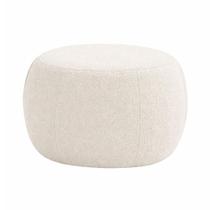 Puff Boreal 70cm Bouclé Off White - Sallar Home