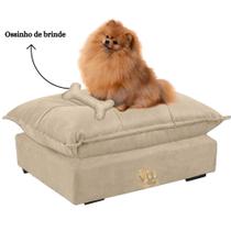 Puff Cama Cachorro Gato Caminha Pet Estofada Requinte Luxo