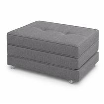 Puff Cama Dobravel Solteiro 90cm Com Rodizios